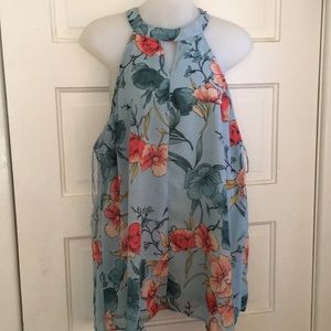 Marisol floral botanical halter top